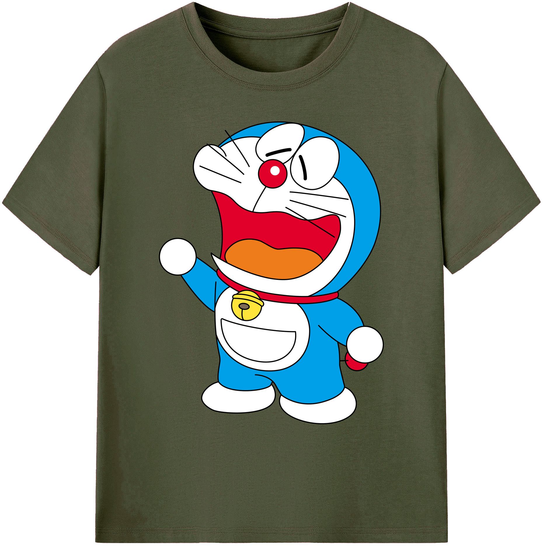 （画像用） ドラえもん Doraemon 綿100％ メンズ半袖Tシャツ｜肌触りやわらか＆通気性
